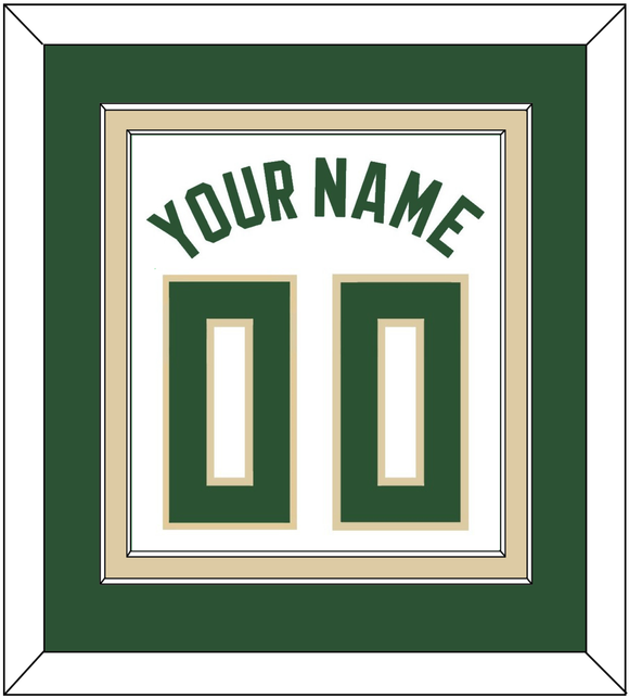 Milwaukee Name & Number - White Association - Double Mat 2