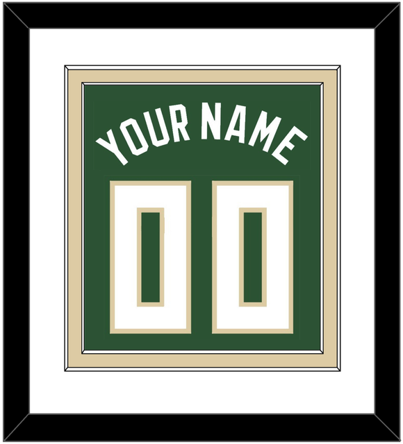Milwaukee Name & Number - Green Icon - Double Mat 1