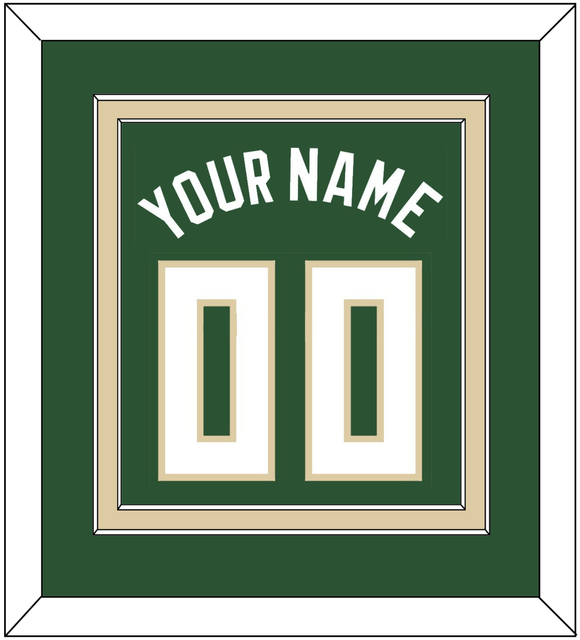 Milwaukee Name & Number - Green Icon - Double Mat 2