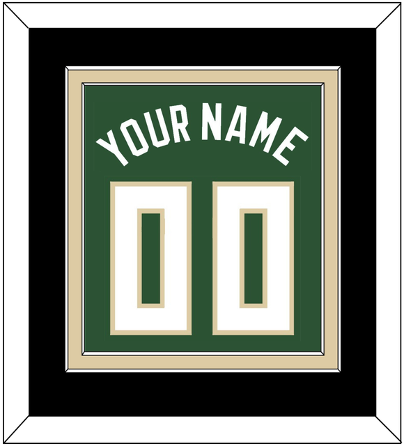 Milwaukee Name & Number - Green Icon - Double Mat 3