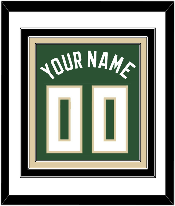 Milwaukee Name & Number - Green Icon - Triple Mat 1