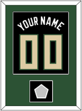 Milwaukee Name & Number With Champions Patch - Black Statement - Single Mat 2