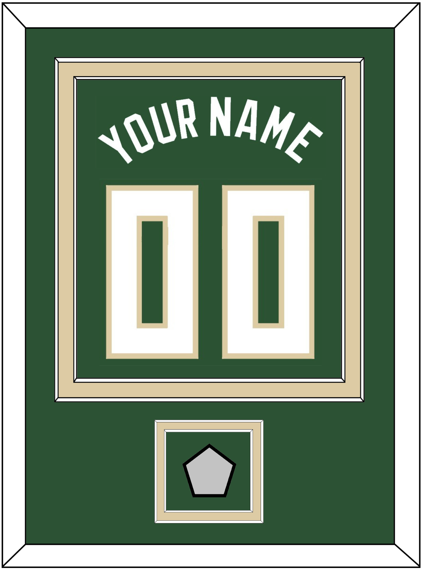 Milwaukee Name & Number With Finals Patch - Green Statement - Signature Tier 2