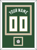 Milwaukee Name & Number With Finals Patch - Green Statement - Double Mat 2