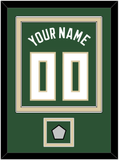 Milwaukee Name & Number With Finals Patch - Green Statement - Double Mat 2