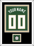 Milwaukee Name & Number With Finals Patch - Green Statement - Double Mat 3