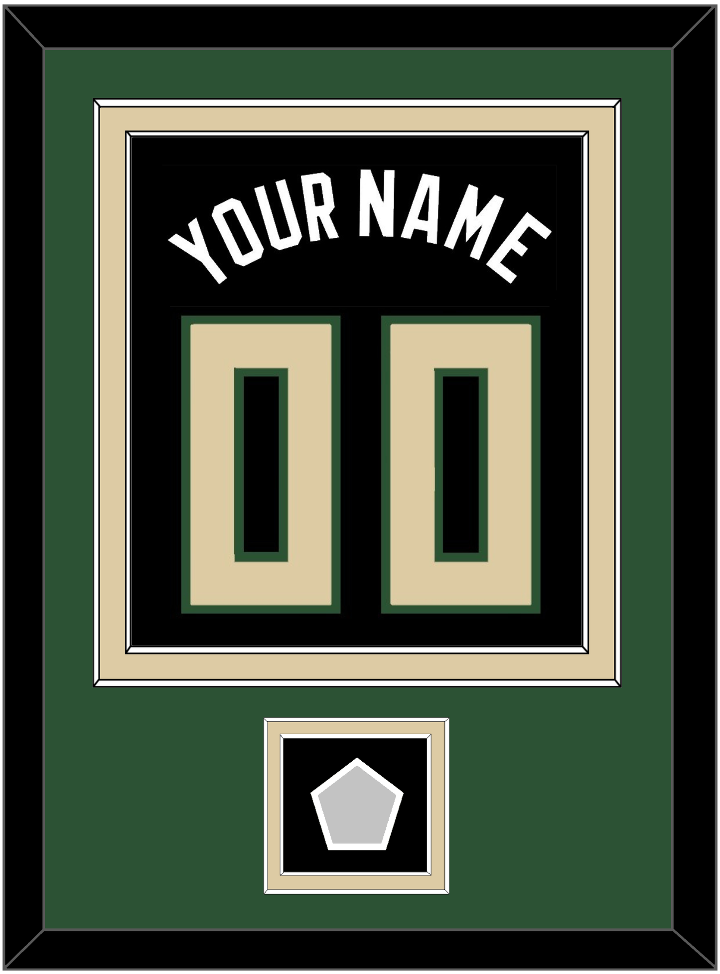 Milwaukee Name & Number With Champions Patch - Black Statement - Signature Tier 2