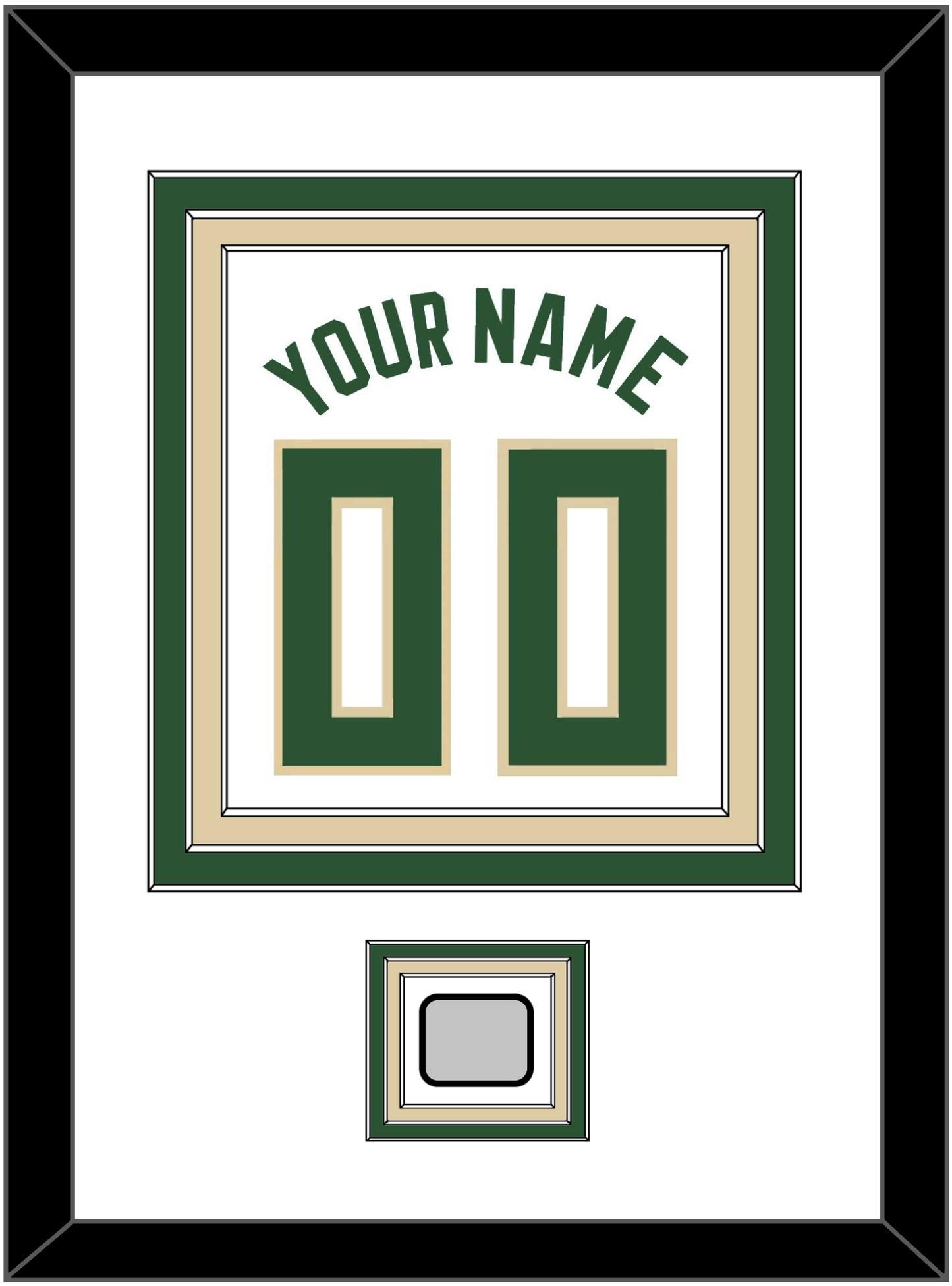 Milwaukee Name & Number With Champions Patch - White Association - Premier Tier 1