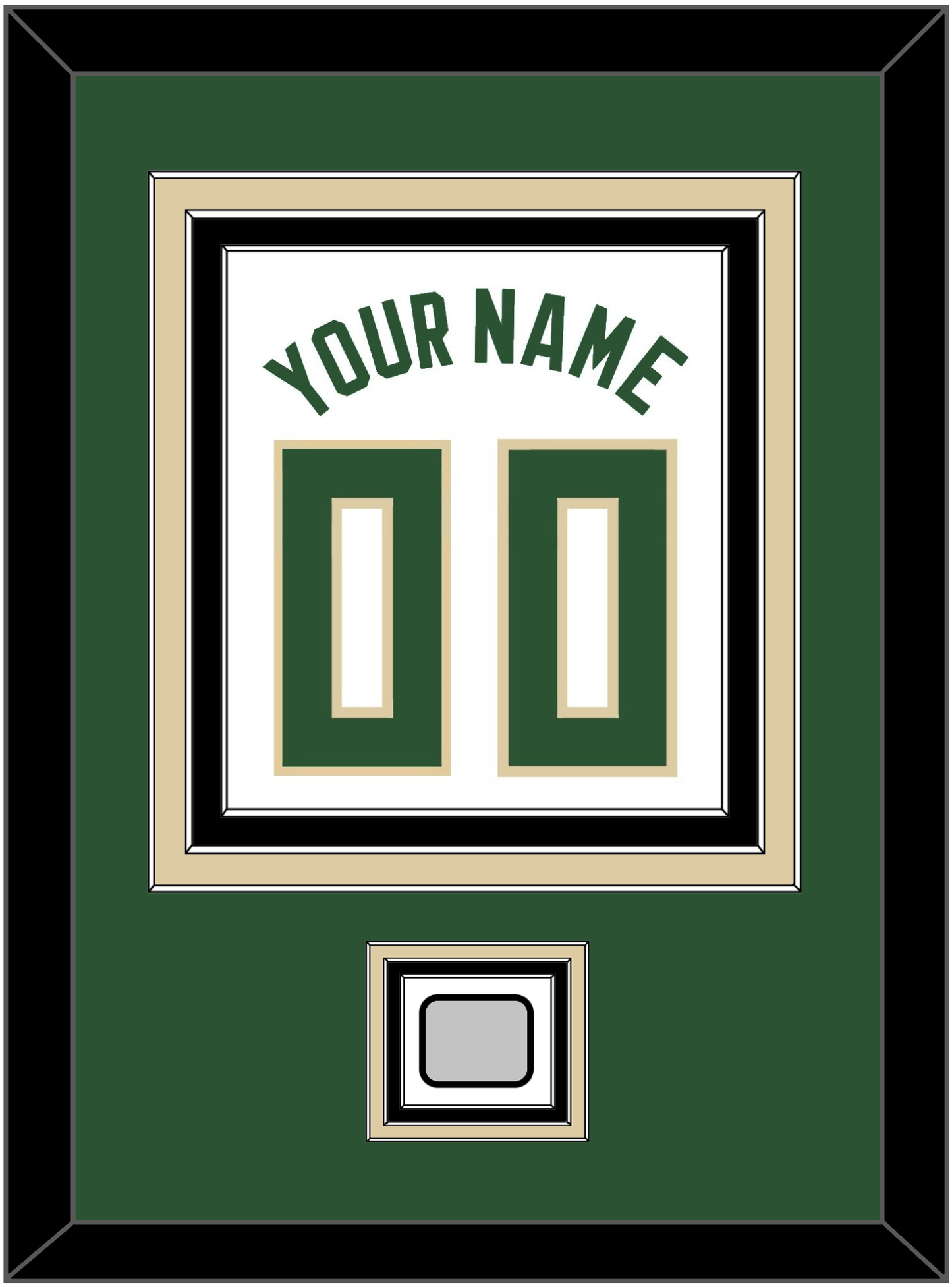 Milwaukee Name & Number With Champions Patch - White Association - Premier Tier 2