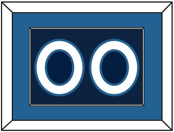 Minnesota Number - Navy Blue Icon - Single Mat 2