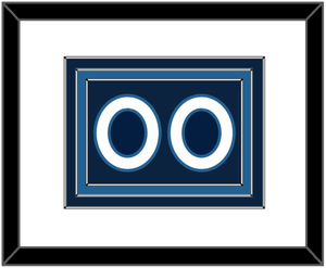 Minnesota Number - Navy Blue Icon - Triple Mat 1