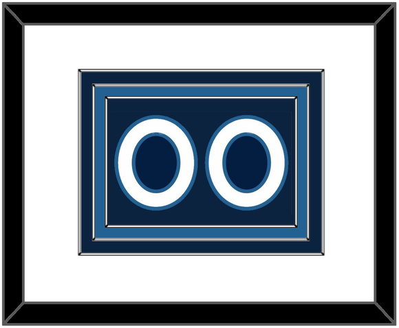 Minnesota Number - Navy Blue Icon - Triple Mat 1