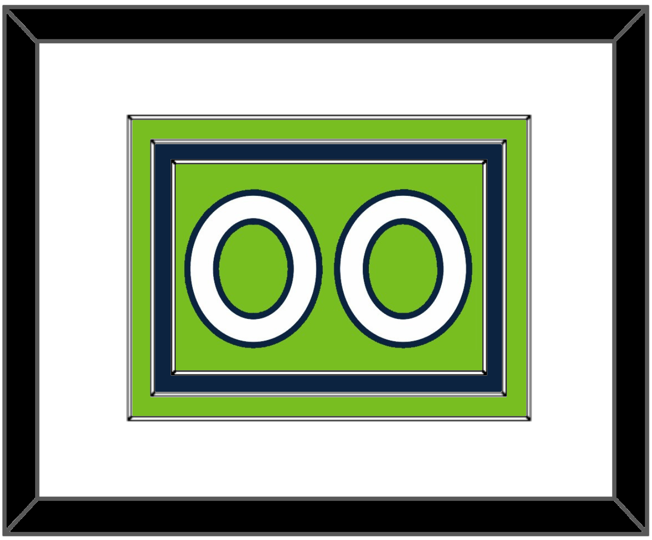 Minnesota Number - Neon Green Statement (2017-2022) - Premier Tier 1