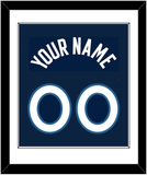 Minnesota Name & Number - Navy Icon - Single Mat 1