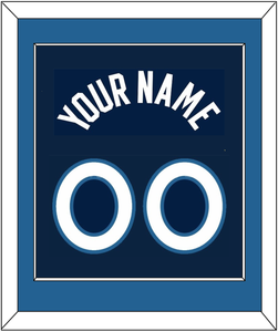 Minnesota Name & Number - Navy Icon - Single Mat 2