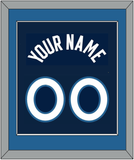 Minnesota Name & Number - Navy Icon - Single Mat 2