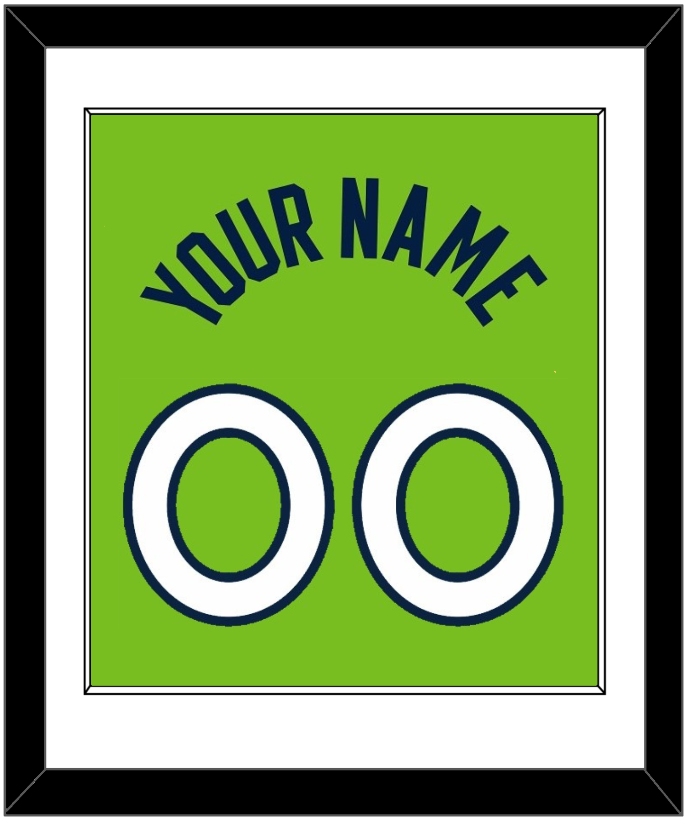 Minnesota Name & Number - Neon Green Statement (2017-2022) - Essential Tier 1