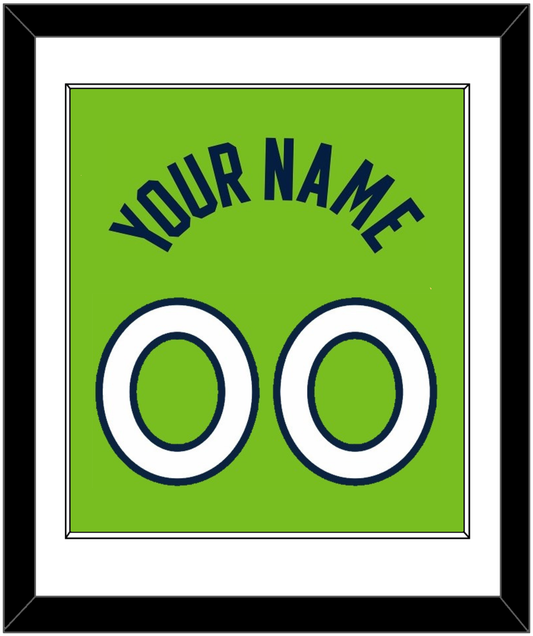 Minnesota Name & Number - Neon Green Statement (2017-2022) - Essential Tier 1