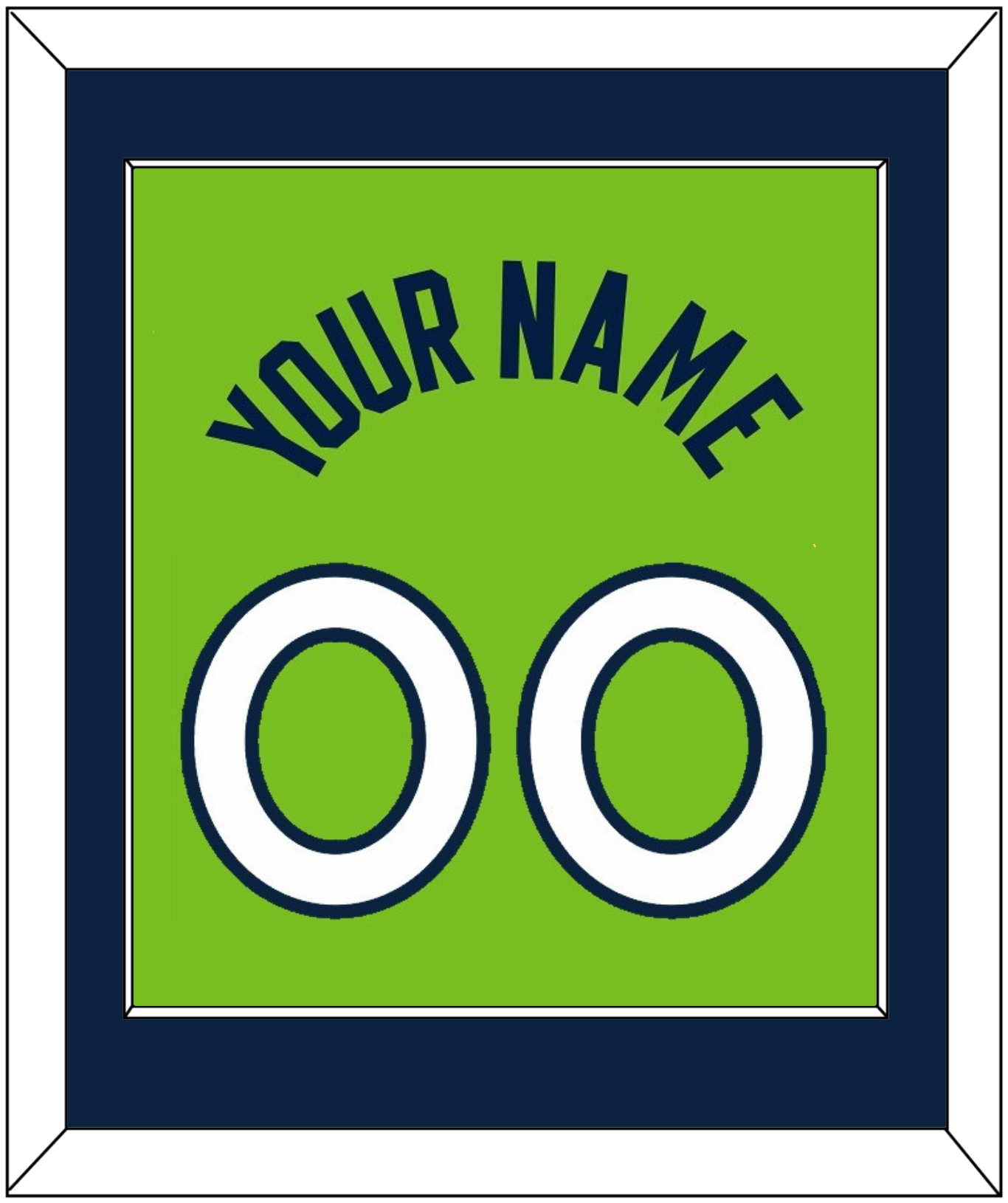 Minnesota Name & Number - Neon Green Statement (2017-2022) - Essential Tier 2