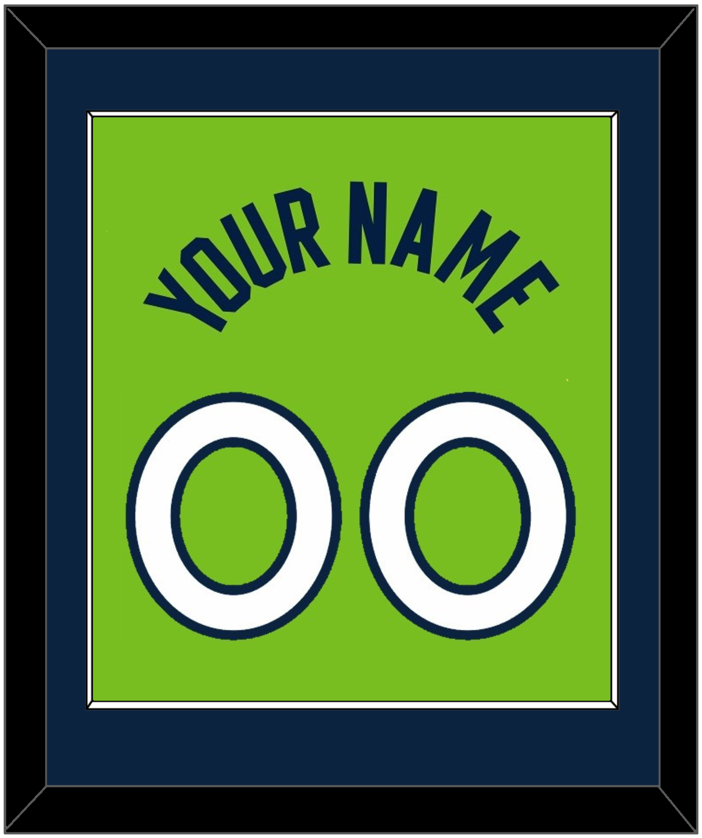 Minnesota Name & Number - Neon Green Statement (2017-2022) - Essential Tier 2