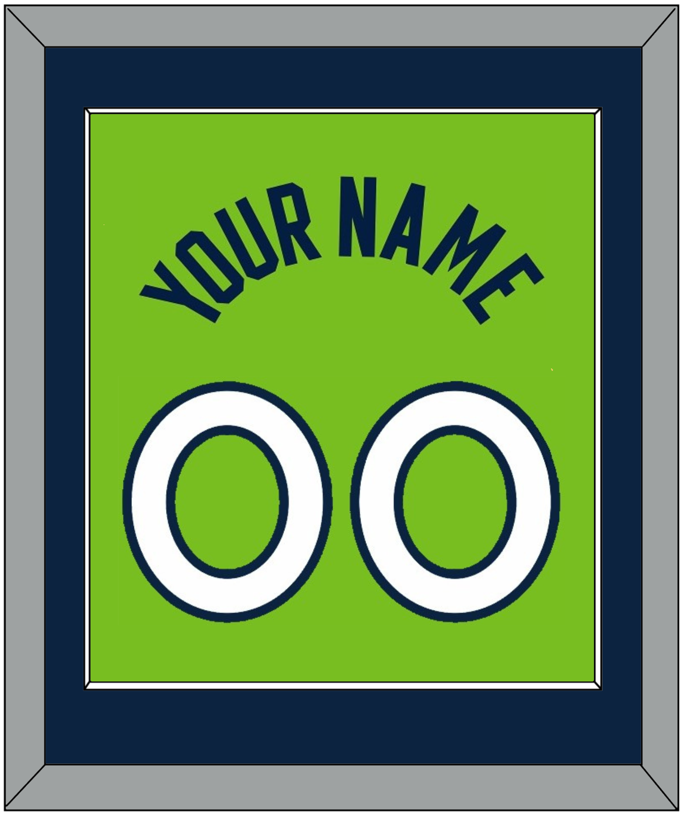 Minnesota Name & Number - Neon Green Statement (2017-2022) - Essential Tier 2
