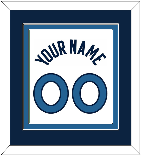 Minnesota Name & Number - White Association - Double Mat 3