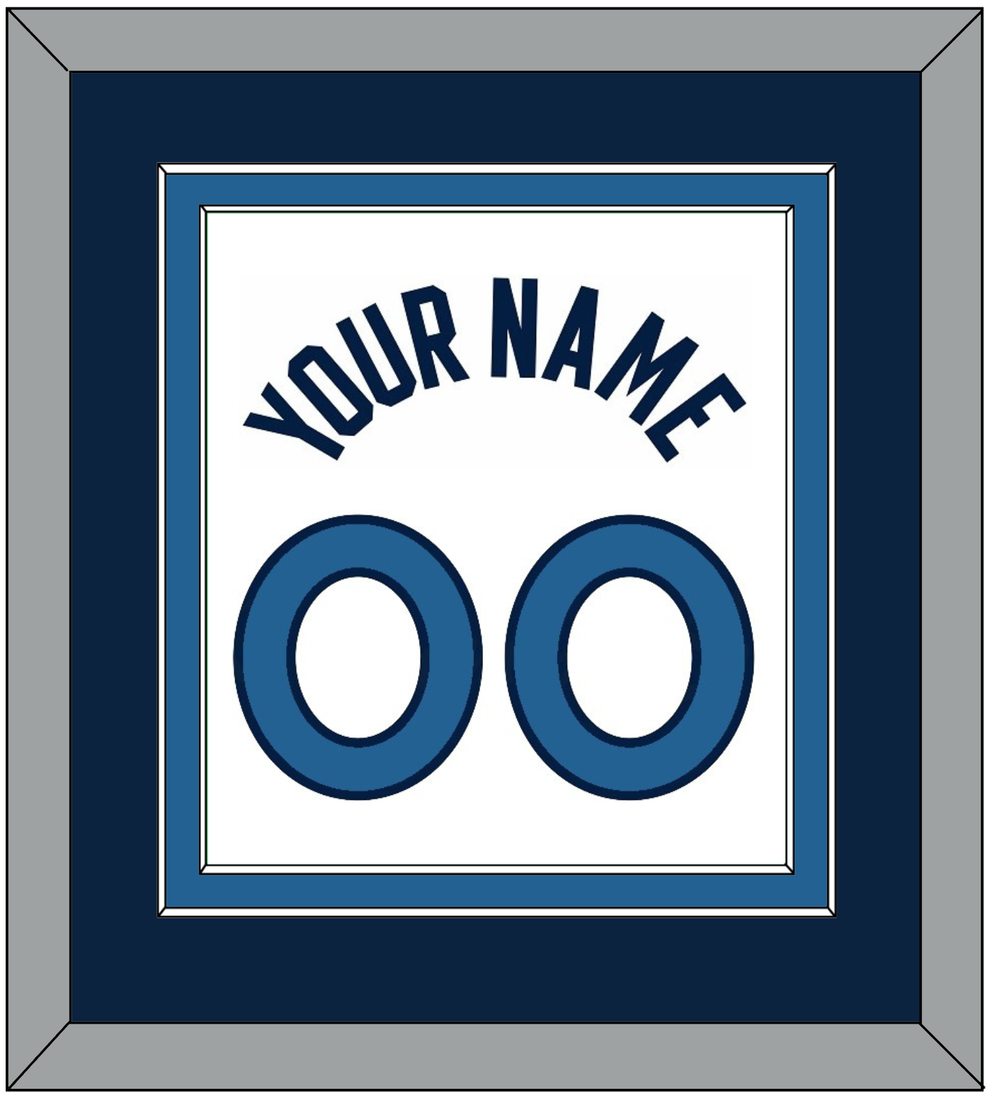 Minnesota Name & Number - White Association - Signature Tier 3