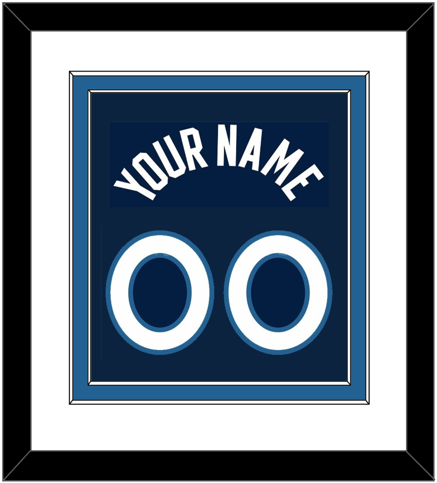 Minnesota Name & Number - Navy Icon - Signature Tier 1