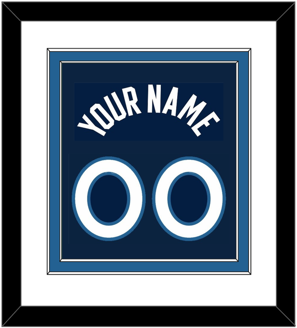 Minnesota Name & Number - Navy Icon - Double Mat 1