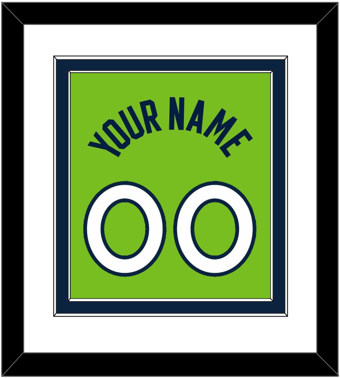 Minnesota Name & Number - Neon Green Statement (2017-2022) - Signature Tier 1
