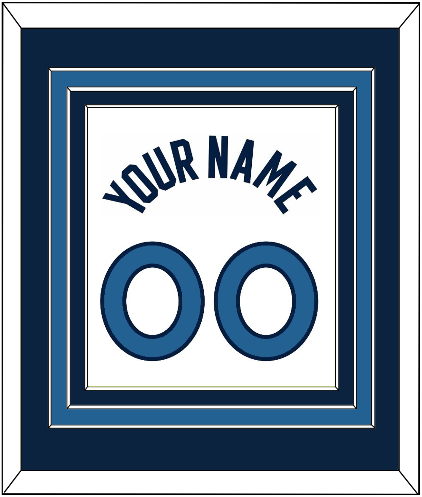 Minnesota Name & Number - White Association - Premier Tier 2