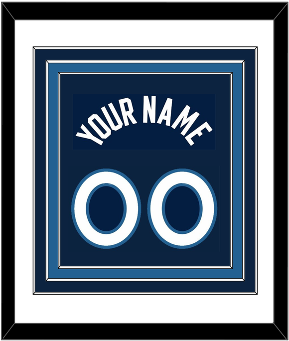 Minnesota Name & Number - Navy Icon - Triple Mat 1