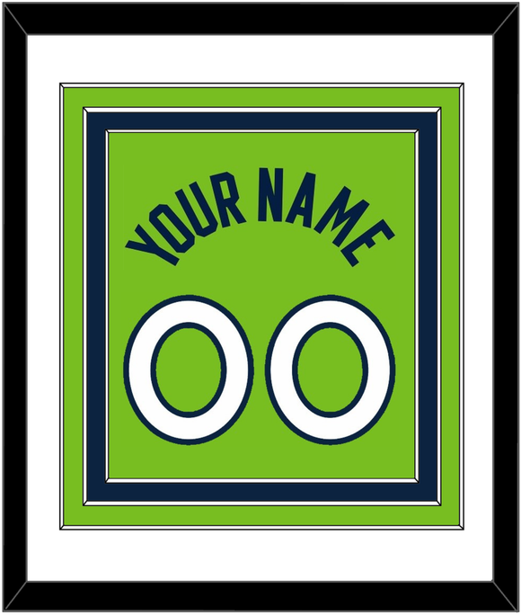 Minnesota Name & Number - Neon Green Statement - Triple Mat 1