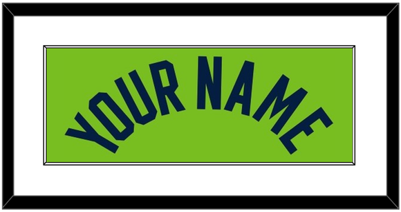 Minnesota Name - Neon Green Statement - Single Mat 1
