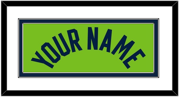 Minnesota Name - Neon Green Statement - Double Mat 1