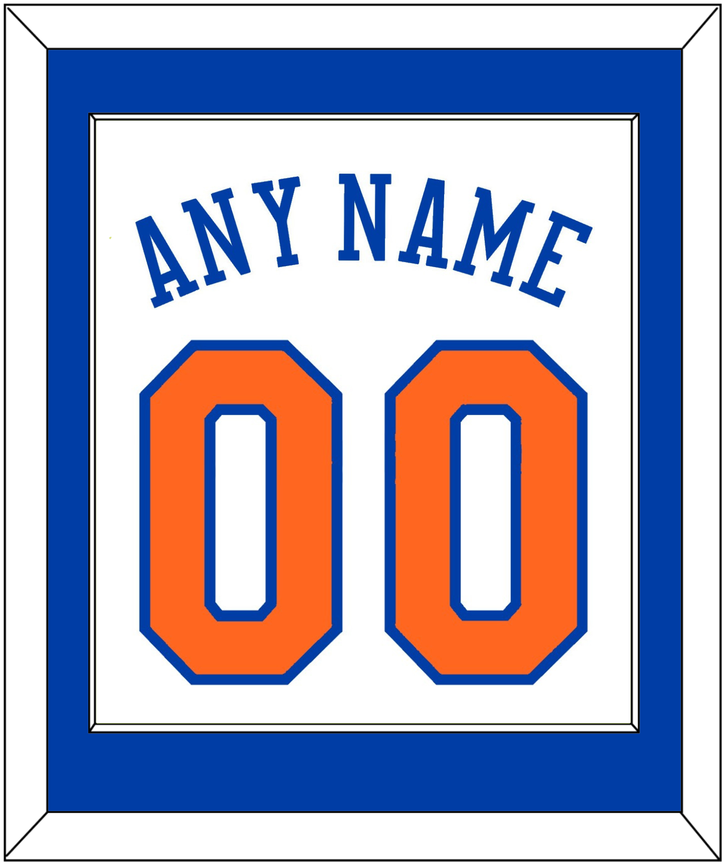 New York Name & Number - Home White - Essential Tier 1