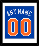 New York Name & Number - Road Blue - Single Mat 1