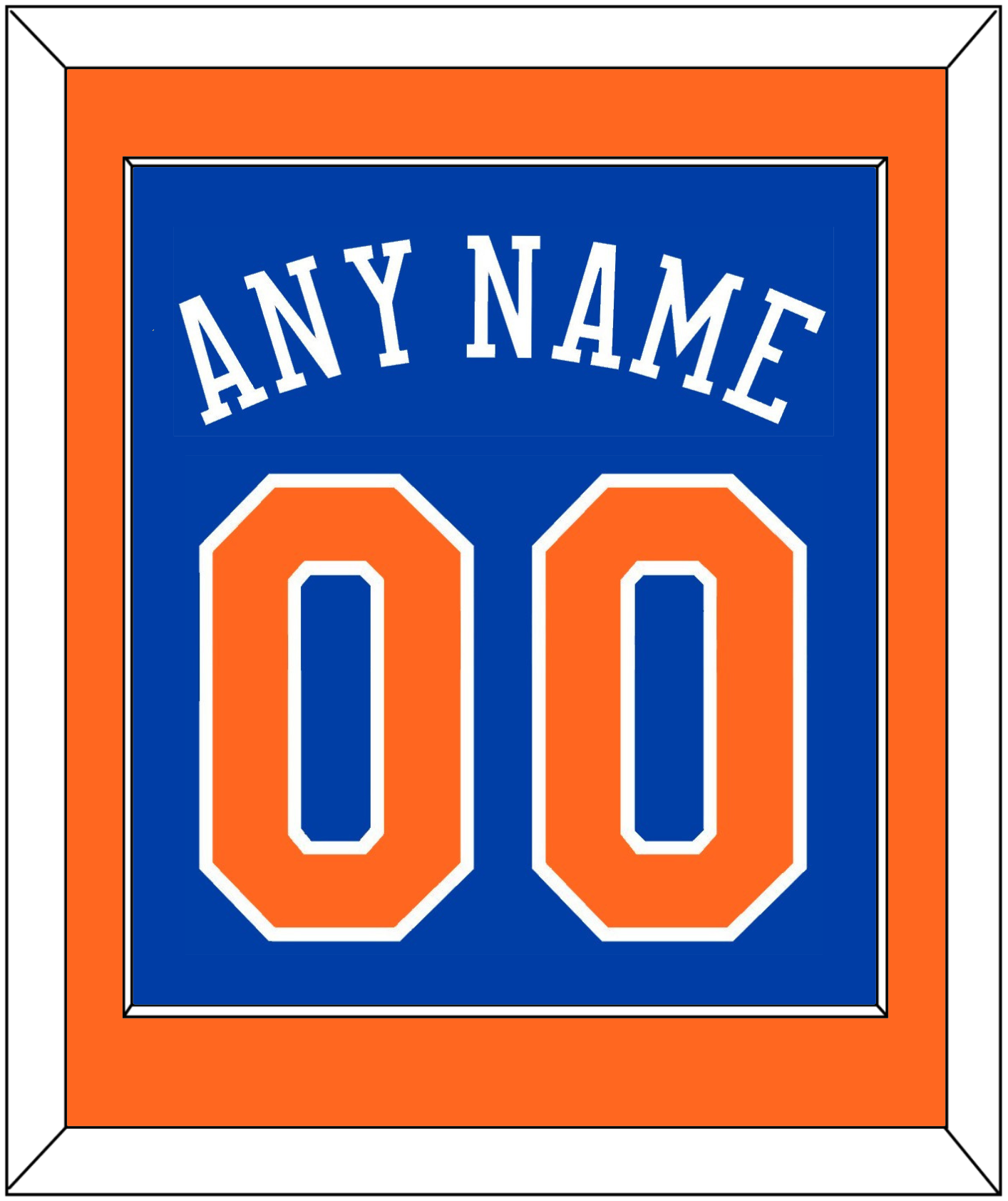 New York Name & Number - Road Blue - Essential Tier 2