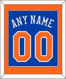 New York Name & Number - Road Blue - Single Mat 2