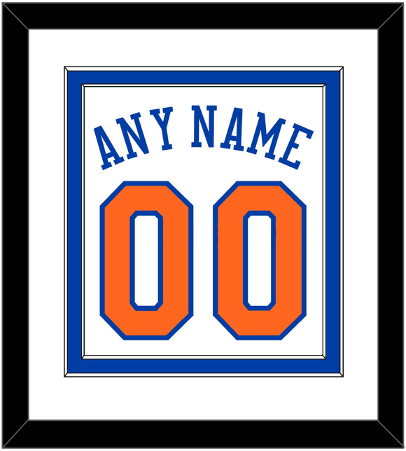 New York Name & Number - Home White - Double Mat 1