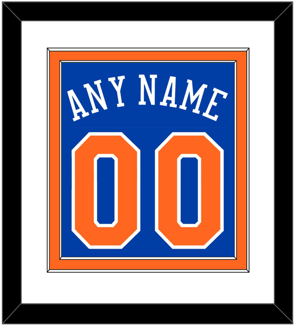 New York Name & Number - Road Blue - Double Mat 1