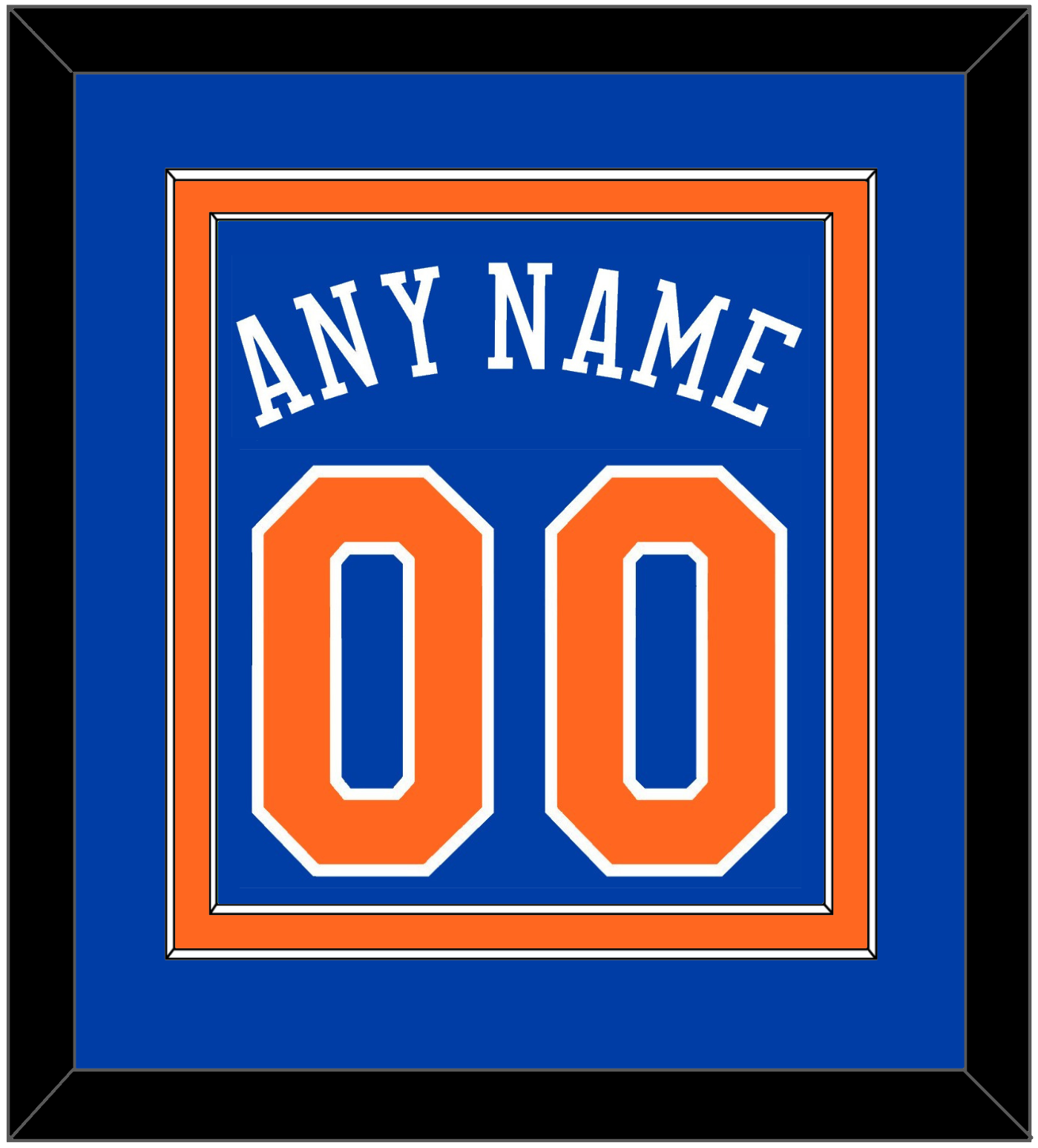 New York Name & Number - Road Blue - Signature Tier 2