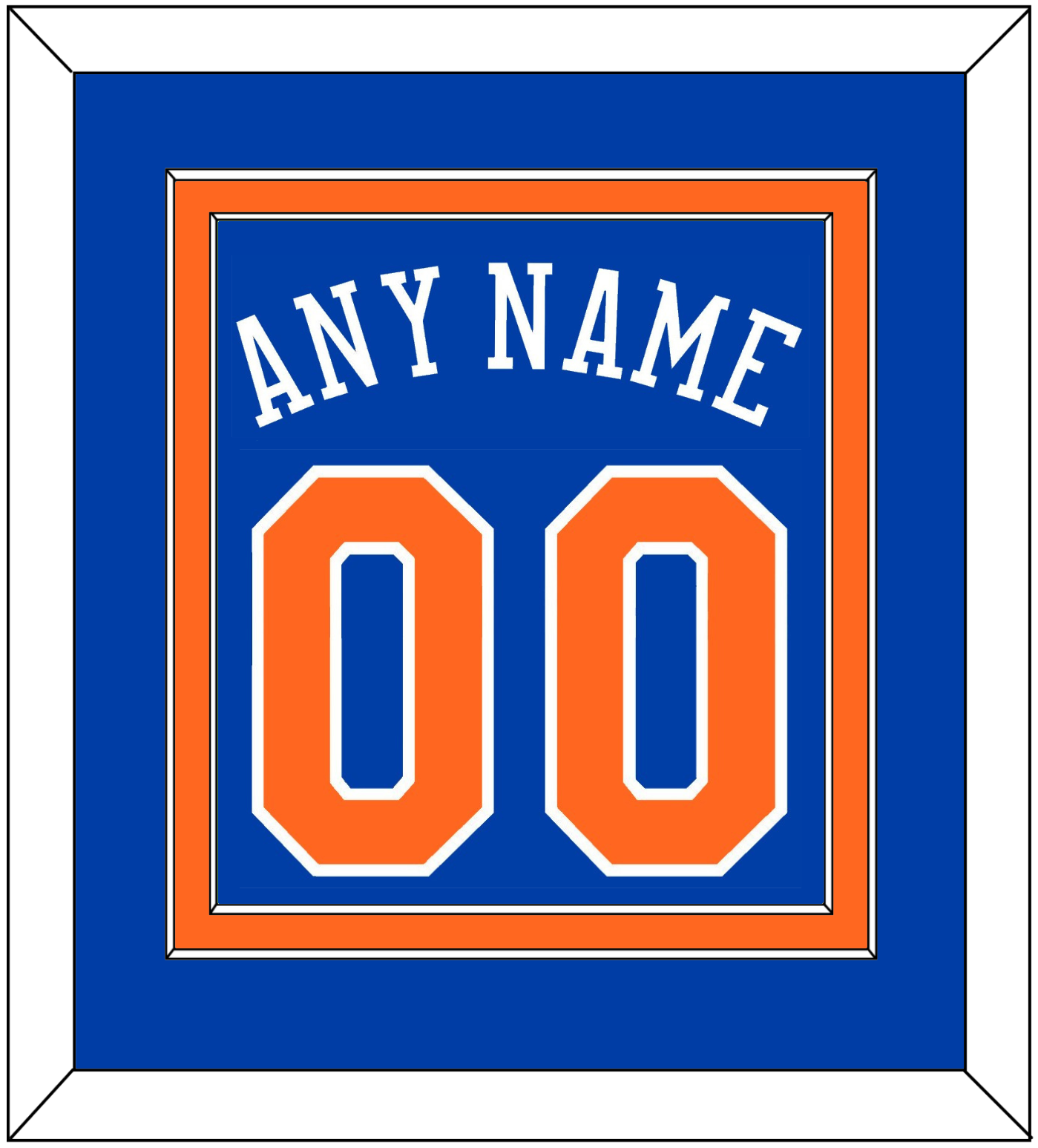 New York Name & Number - Road Blue - Signature Tier 2