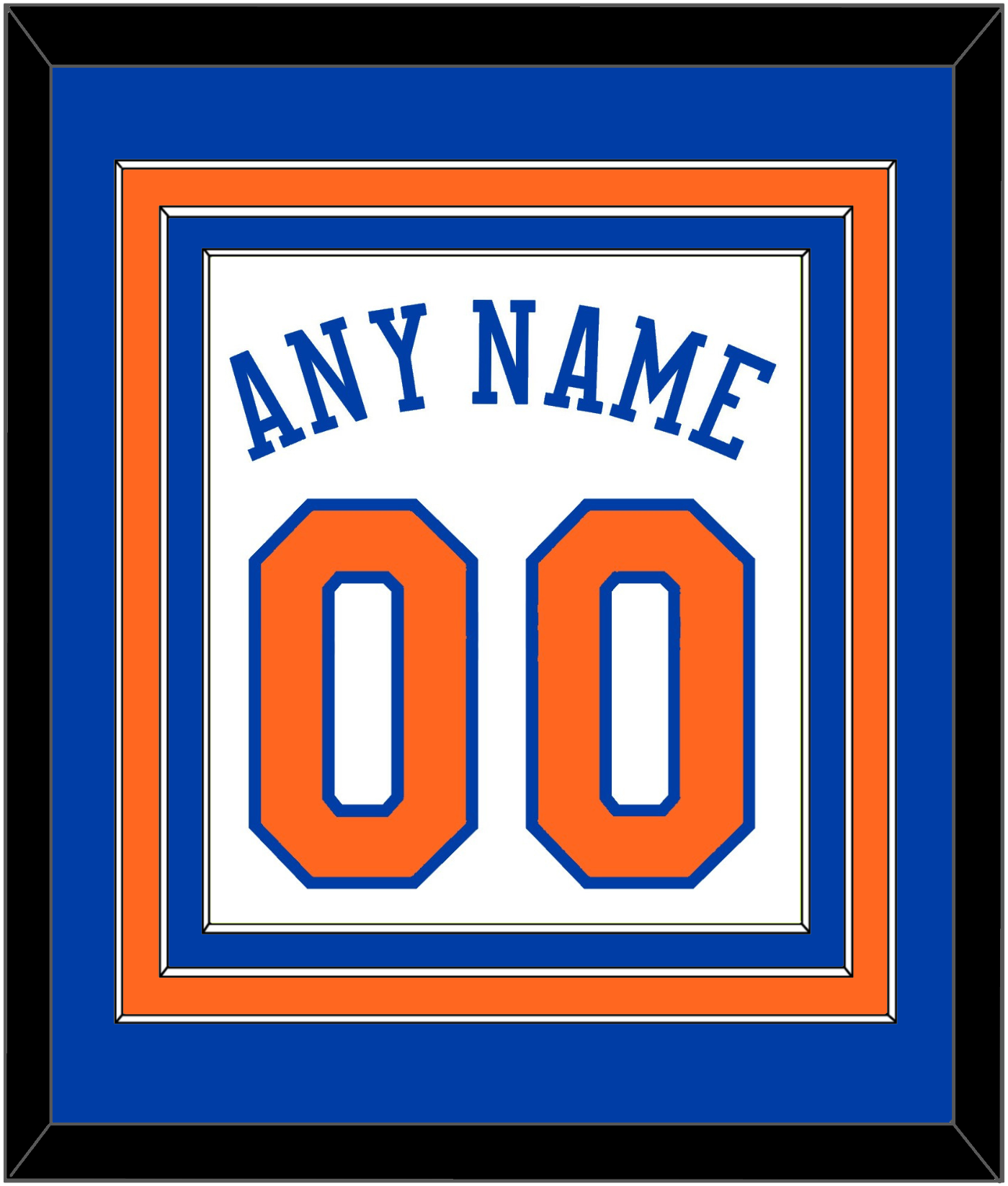 New York Name & Number - Home White - Premier Tier 2