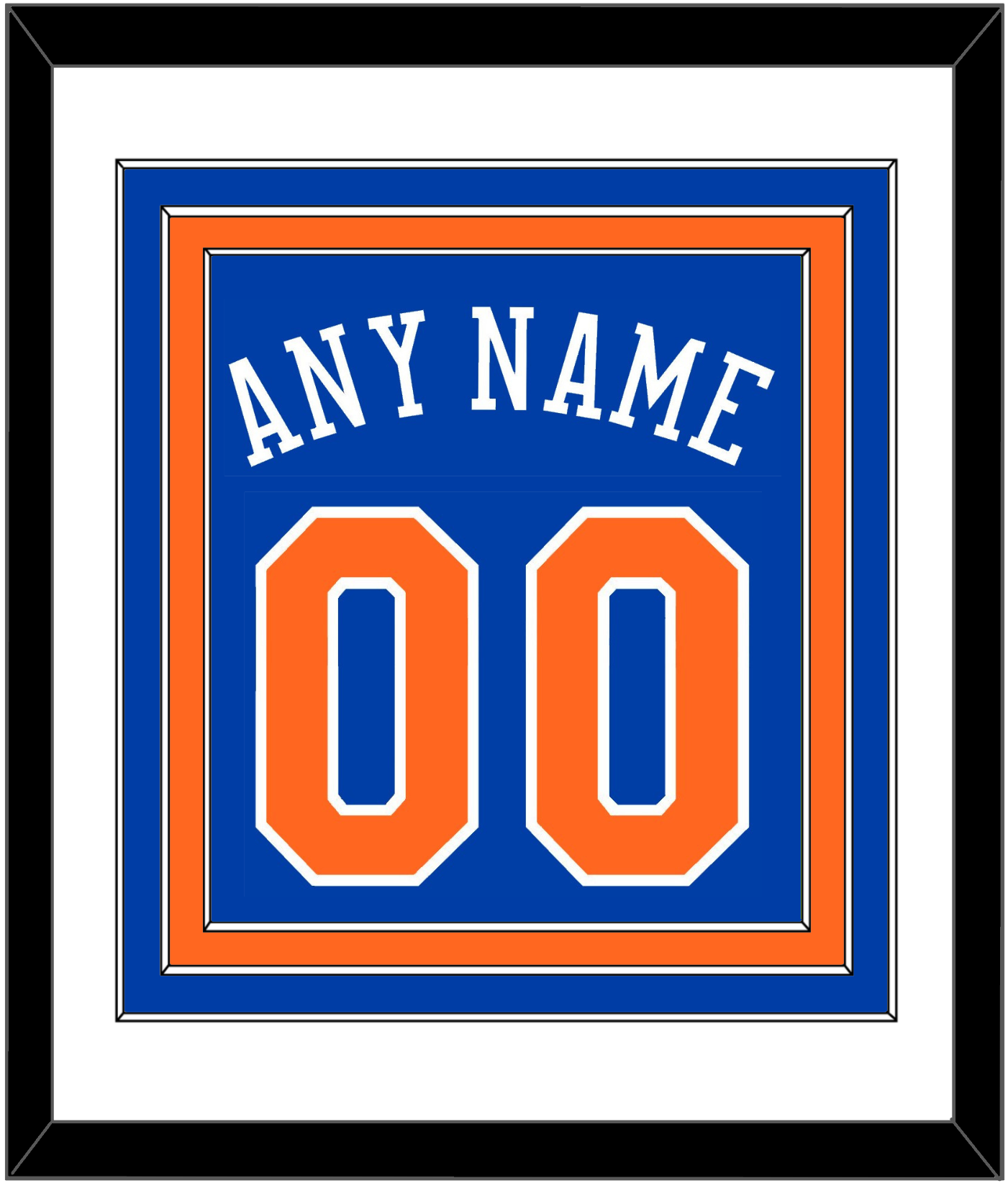 New York Name & Number - Road Blue - Premier Tier 1