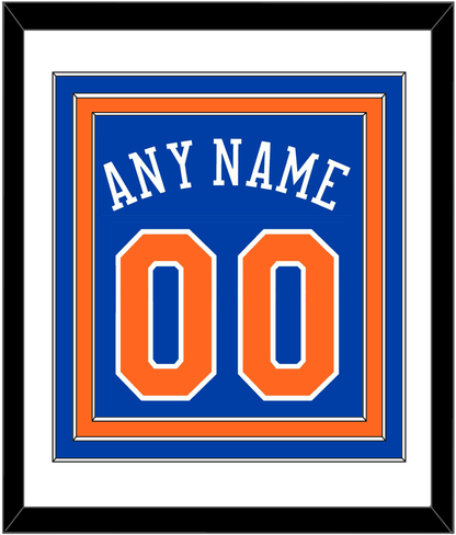 New York Name & Number - Road Blue - Premier Tier 1