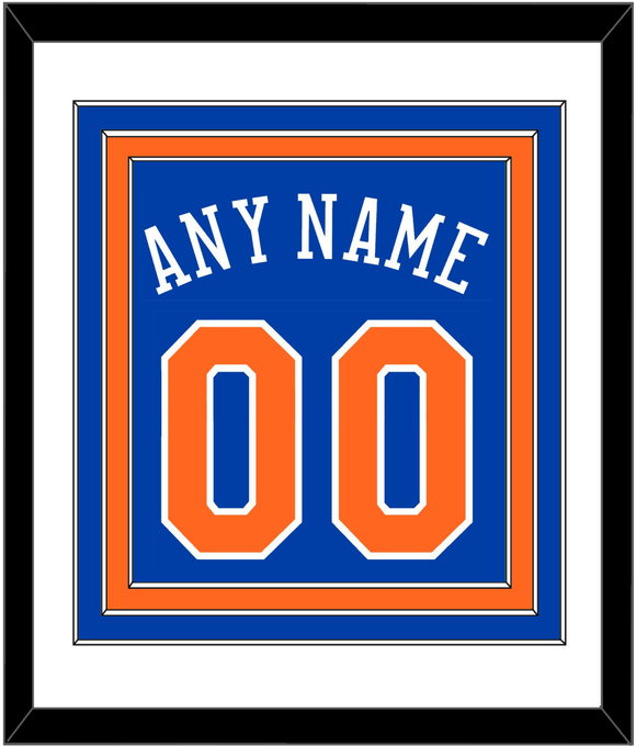 New York Name & Number - Road Blue - Triple Mat 1