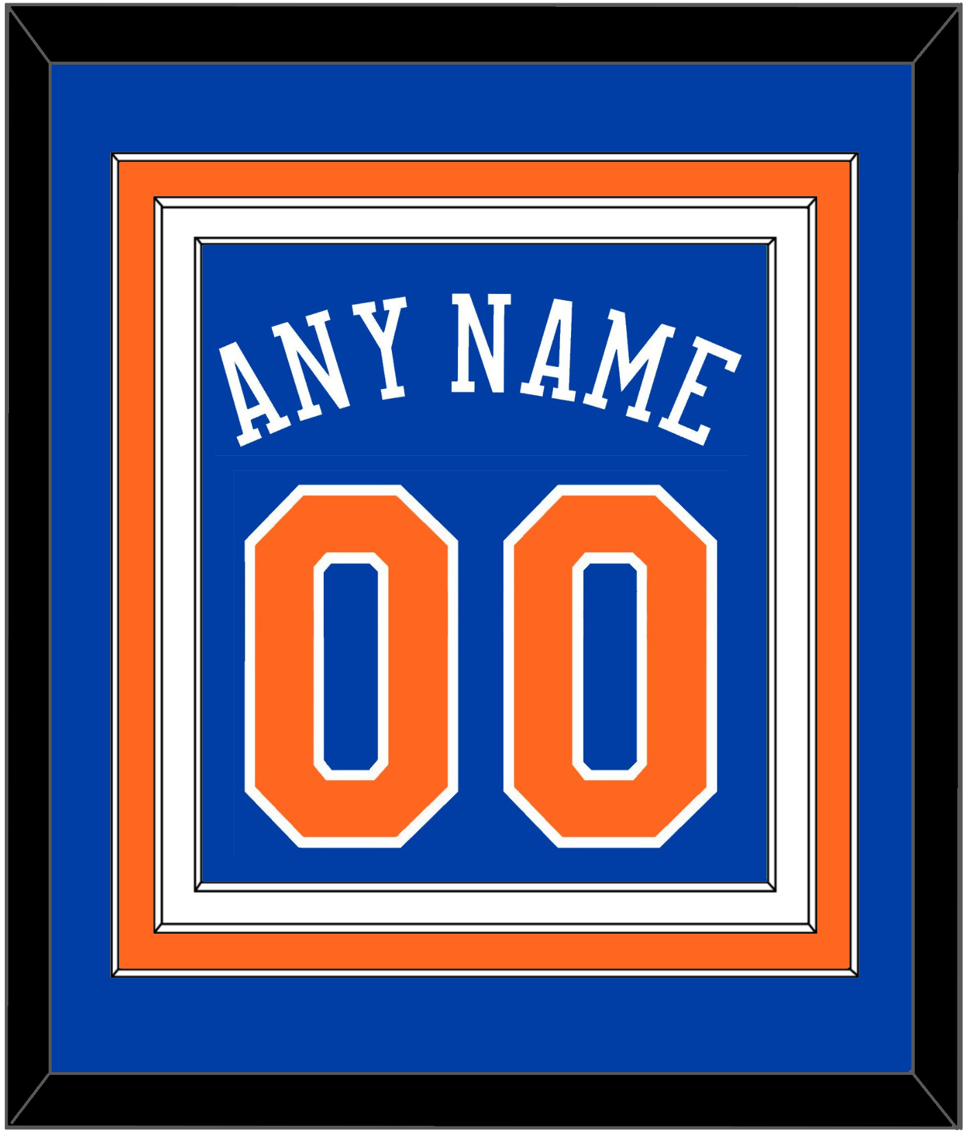 New York Name & Number - Road Blue - Premier Tier 2