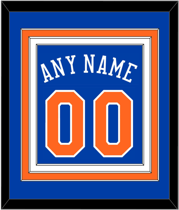 New York Name & Number - Road Blue - Triple Mat 2
