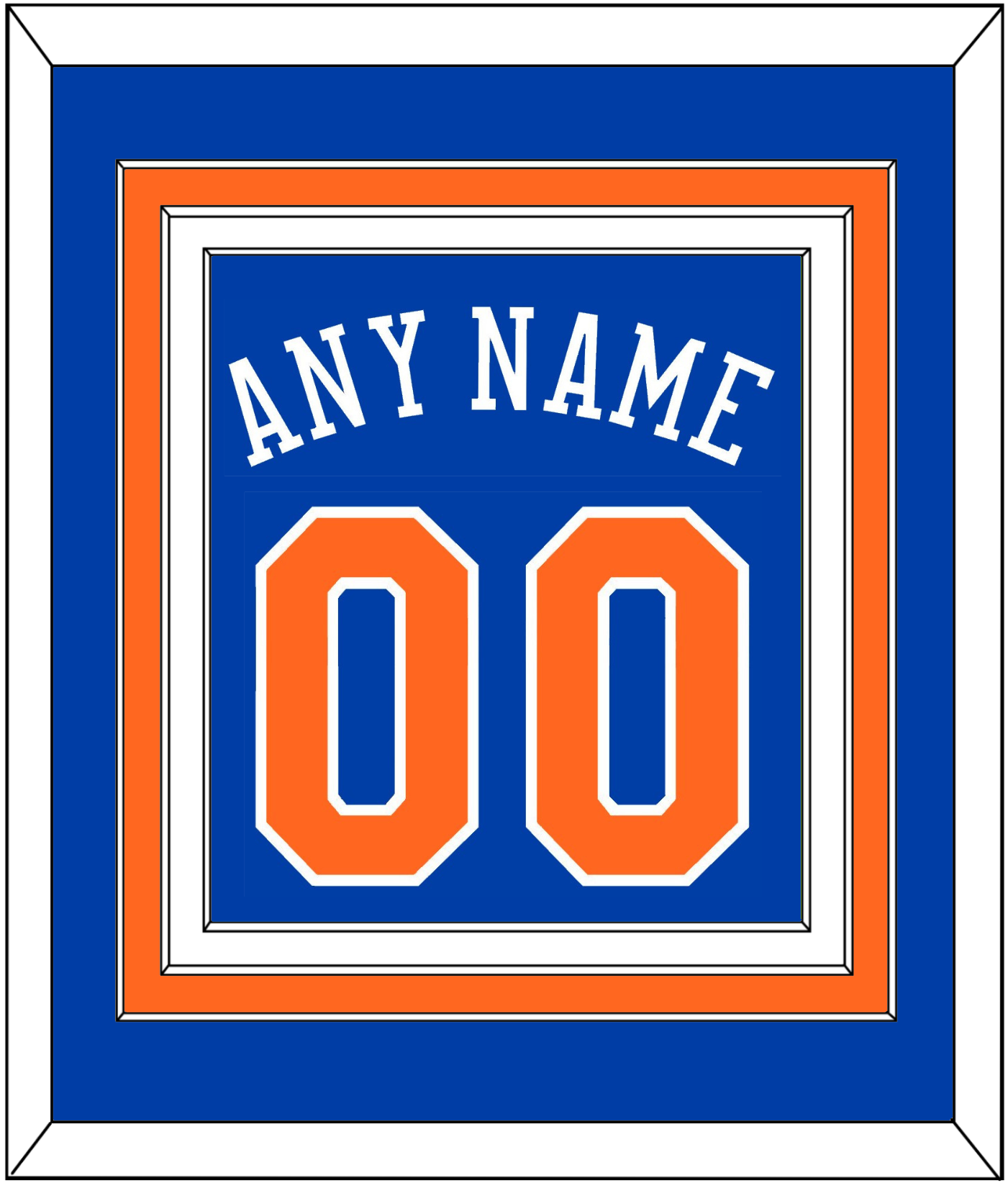 New York Name & Number - Road Blue - Premier Tier 2
